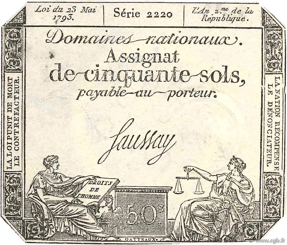 50 Sols FRANCE  1793 Ass.42c SPL