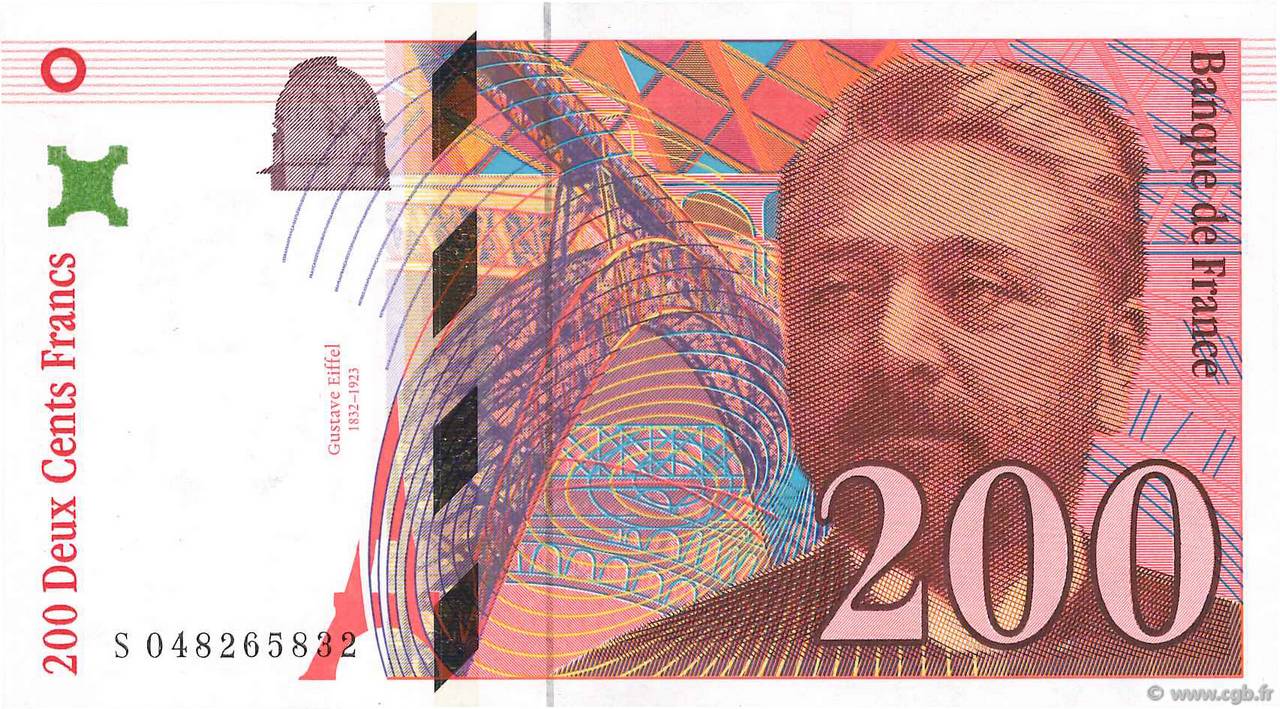 200 Francs EIFFEL FRANCE  1996 F.75.03b UNC-