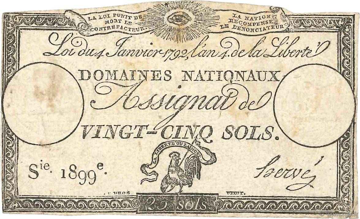 25 Sols FRANCE  1792 Ass.25a pr.TB