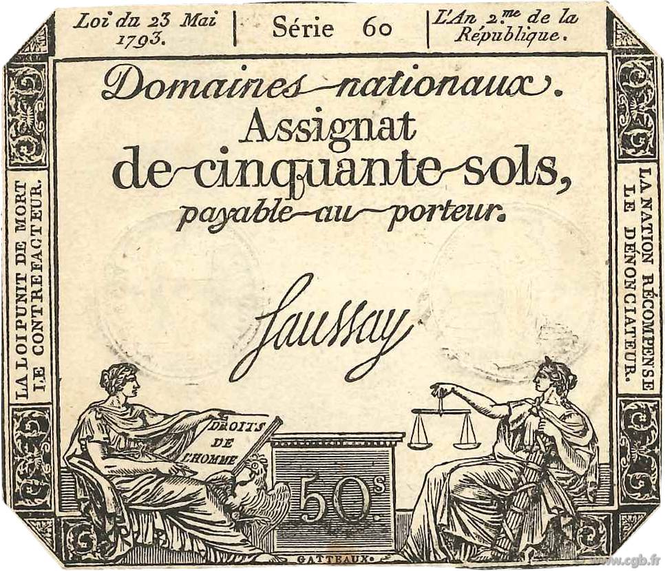 50 Sols FRANCE  1793 Ass.42c SUP+