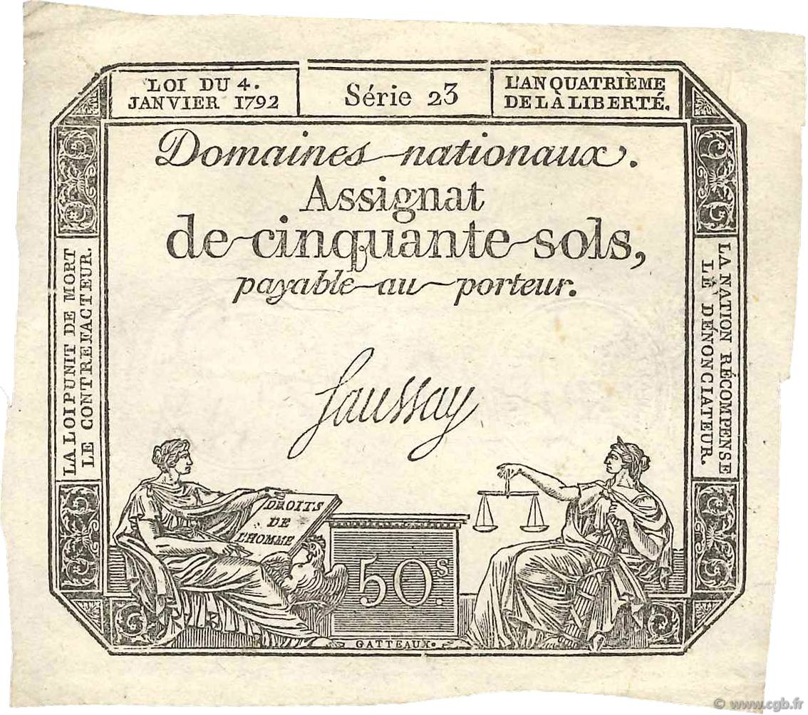 50 Sols FRANCE  1792 Ass.26a TTB+