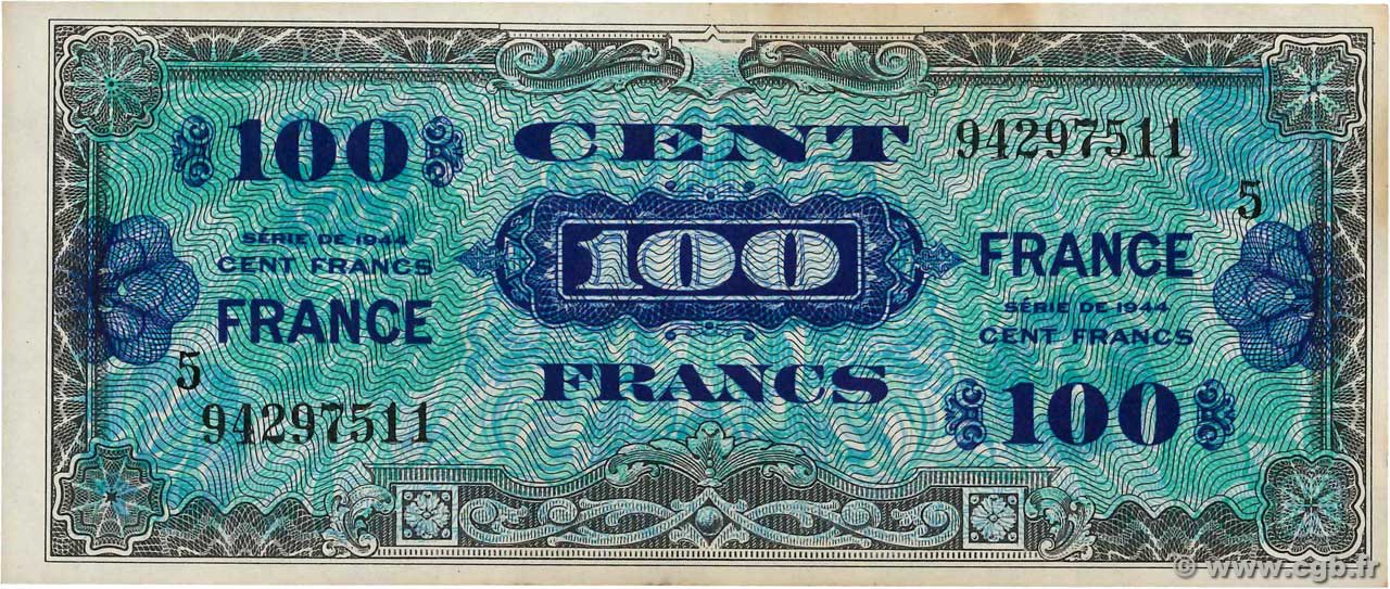 100 Francs FRANCE FRANCIA  1945 VF.25.05 q.SPL