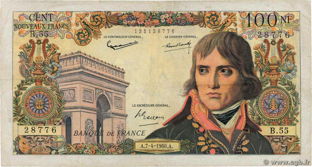 100 Nouveaux Francs BONAPARTE FRANCE  1960 F.59.06 F-