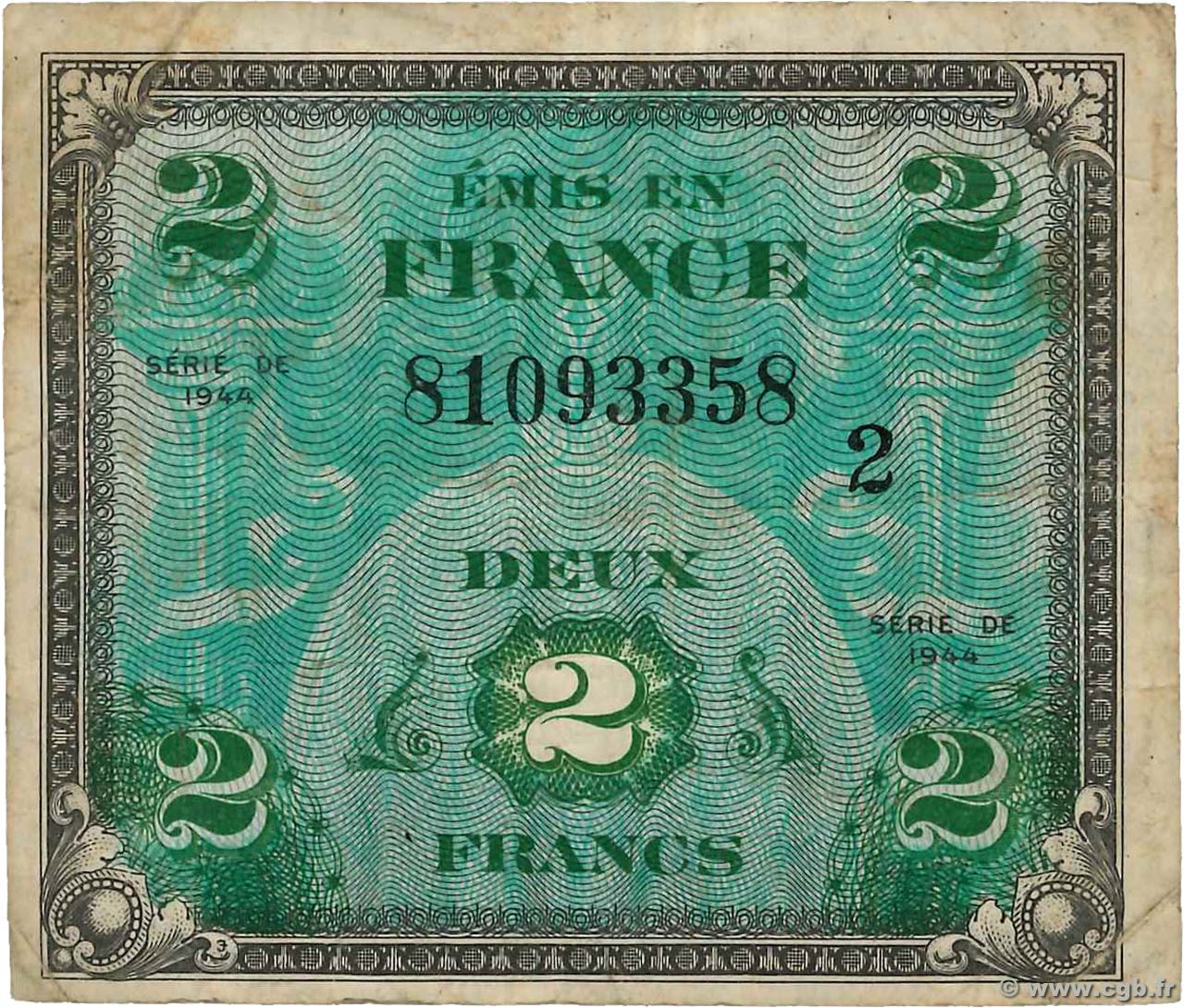 2 Francs DRAPEAU FRANCIA  1944 VF.16.02 BC