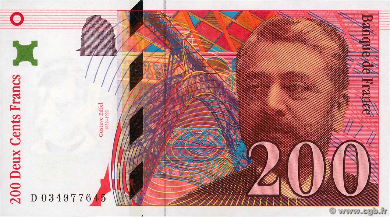 200 Francs EIFFEL FRANCIA  1996 F.75.02 SPL+