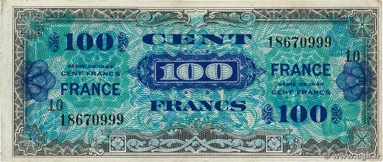 100 Francs FRANCE FRANCE  1945 VF.25.10 pr.TTB