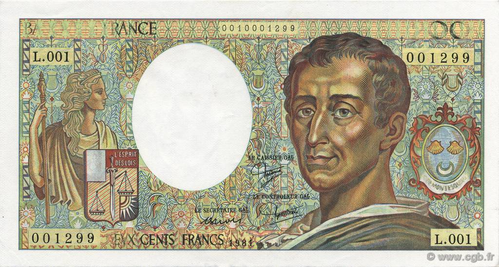 200 Francs Montesquieu Fauté FRANCE  1981 F.70.01 SPL