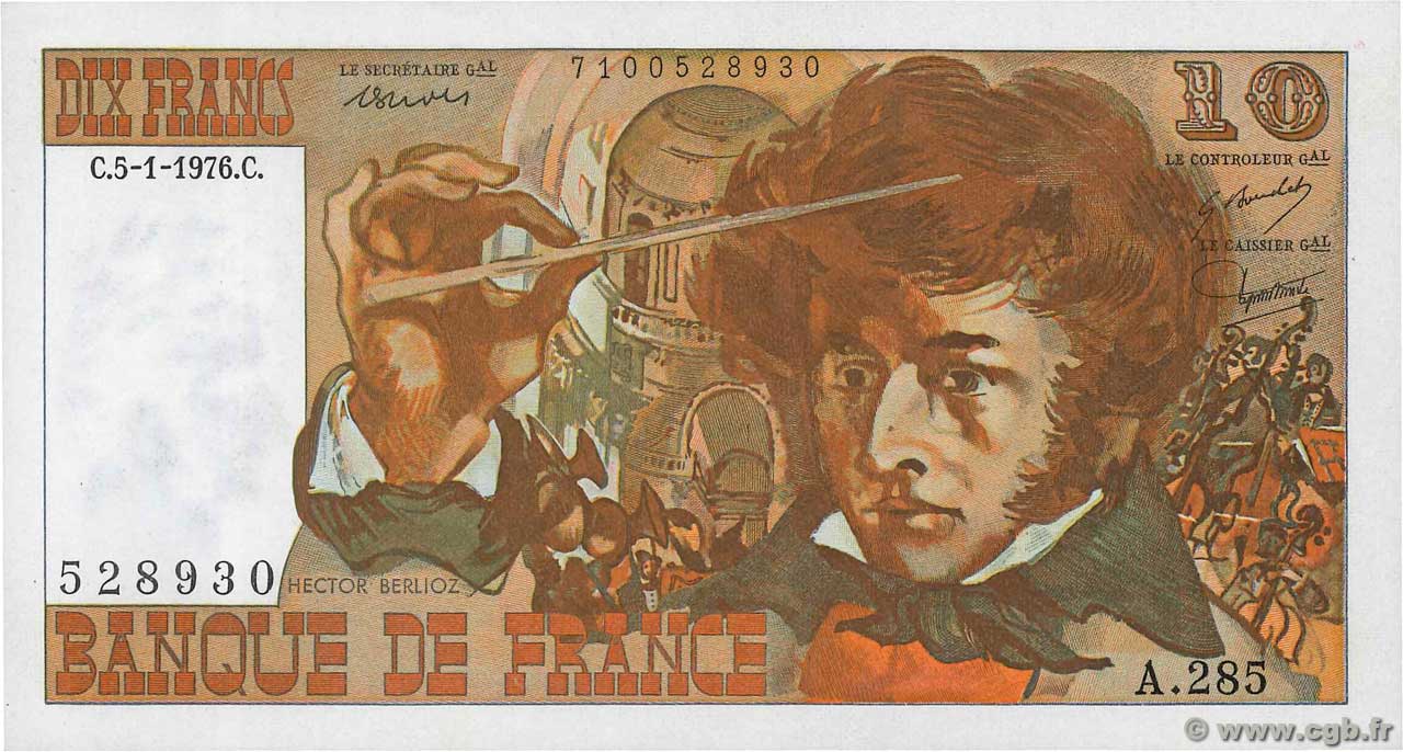 10 Francs BERLIOZ FRANCIA  1976 F.63.17 q.FDC