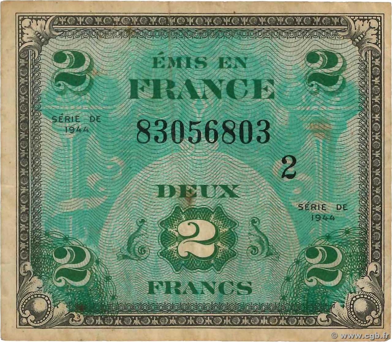 2 Francs DRAPEAU FRANCE  1944 VF.16.02 TB+