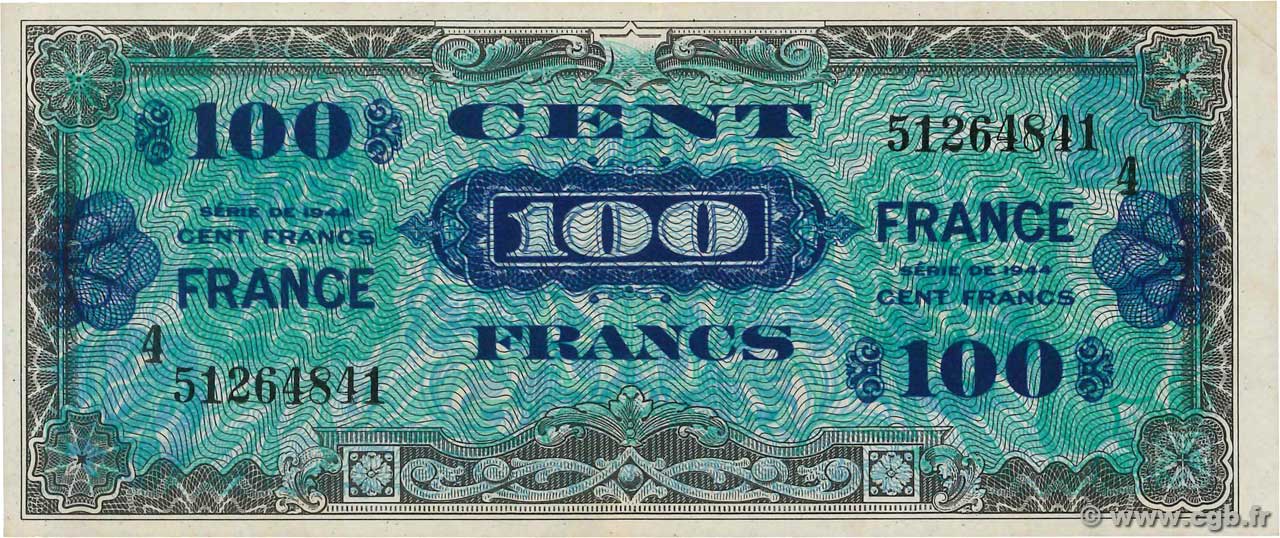 100 Francs FRANCE FRANCE  1945 VF.25.04 AU-