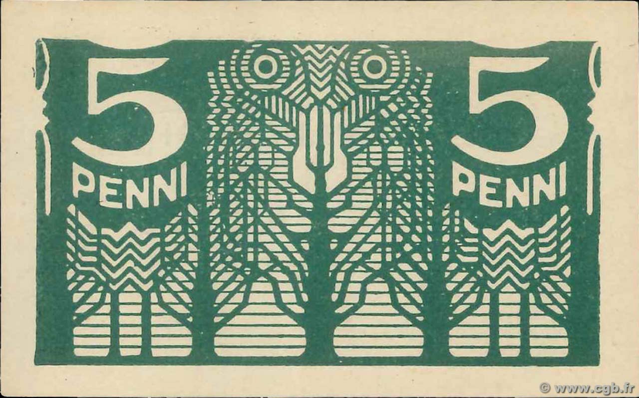 5 Penni ESTONIE  1919 P.39a NEUF