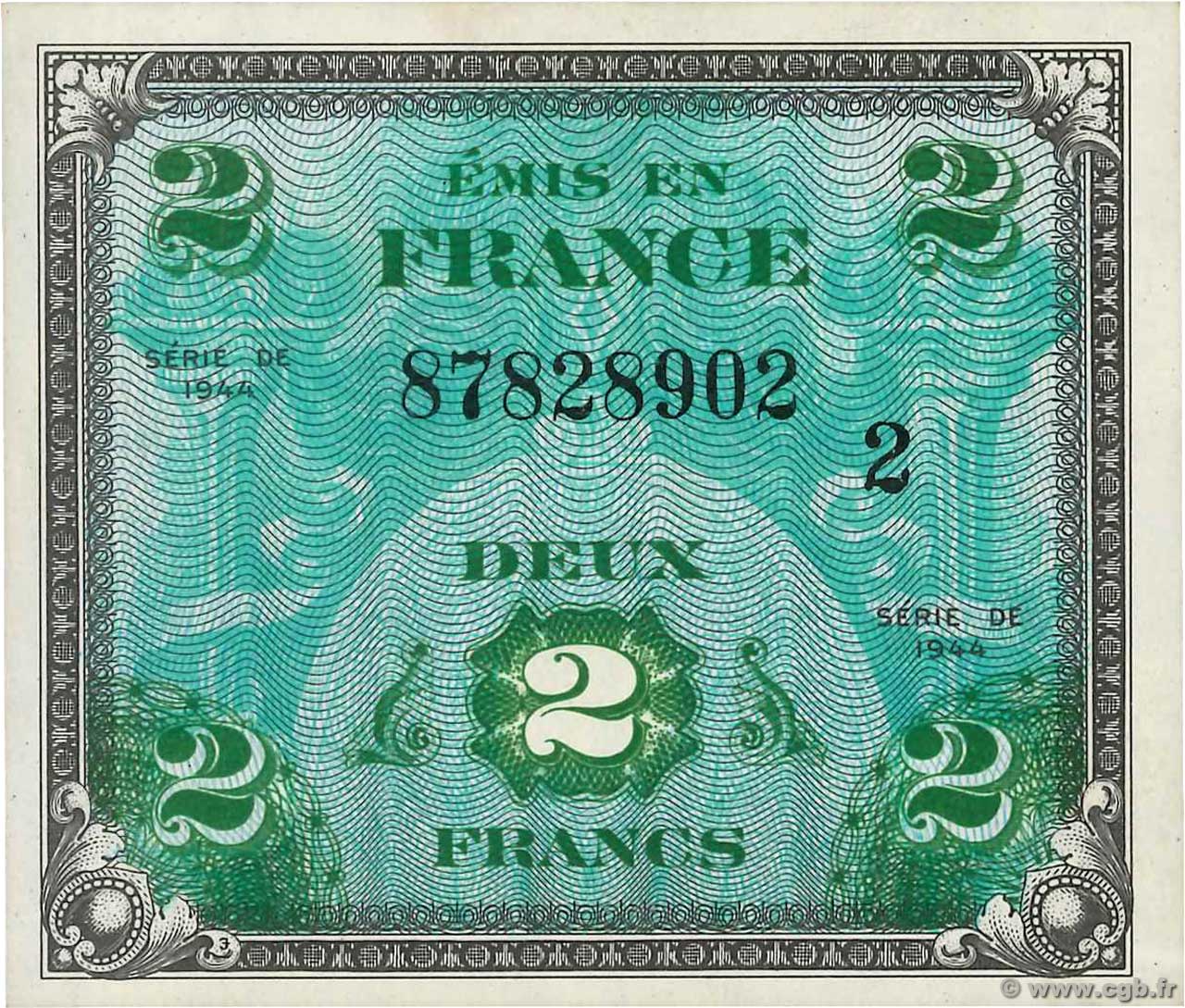2 Francs DRAPEAU FRANCIA  1944 VF.16.02 SC