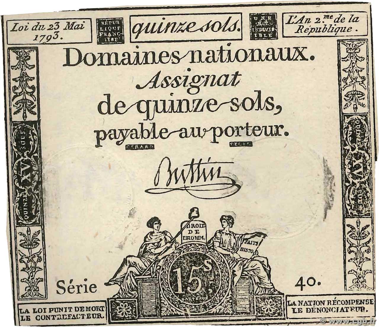 15 Sols FRANCIA  1793 Ass.41a SC