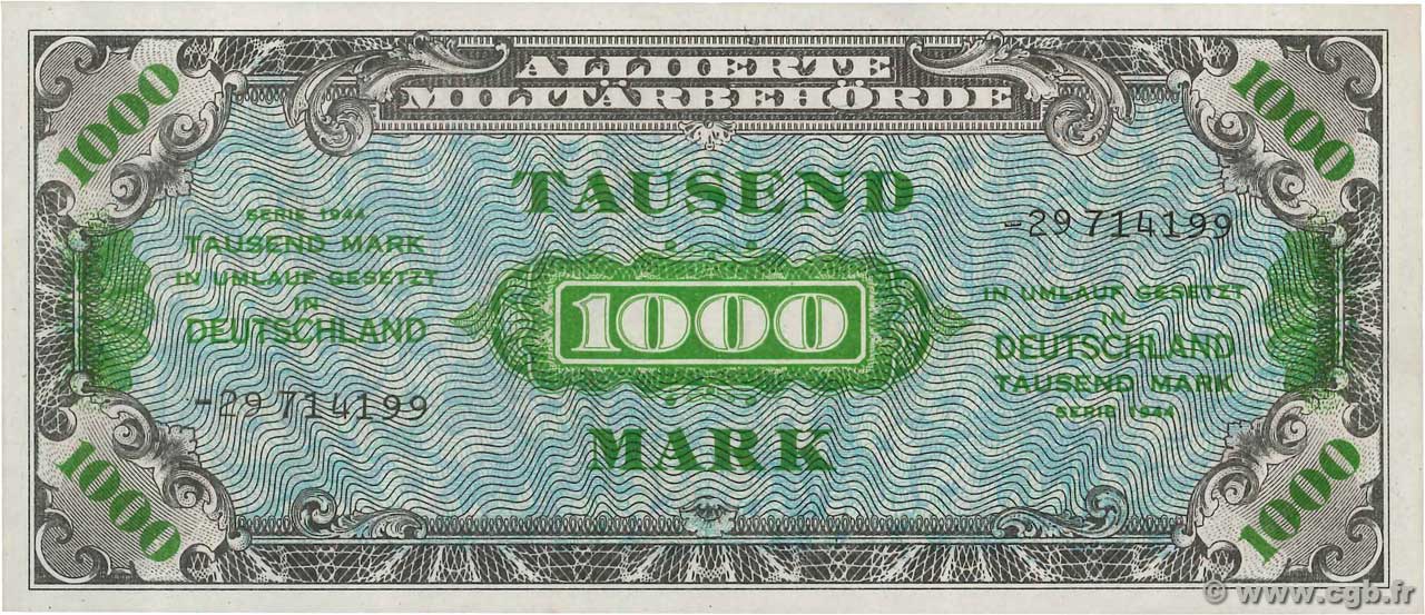 1000 Mark ALEMANIA  1944 P.198b FDC