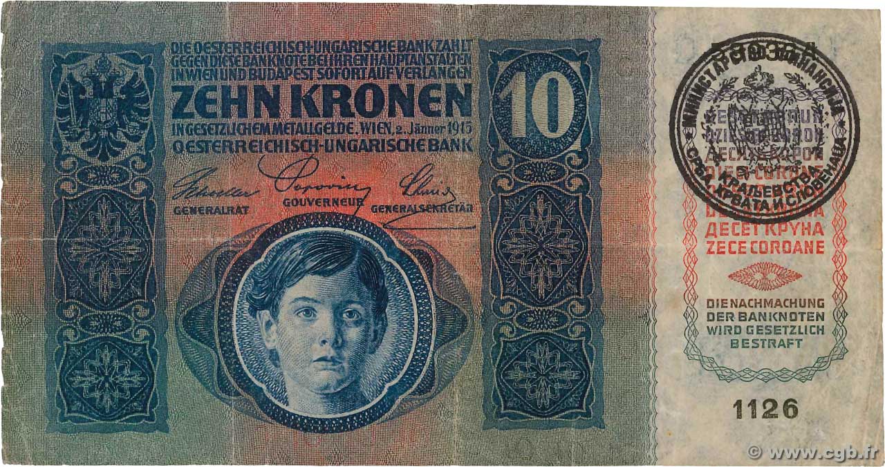 10 Kronen YOUGOSLAVIE  1919 P.001 TB