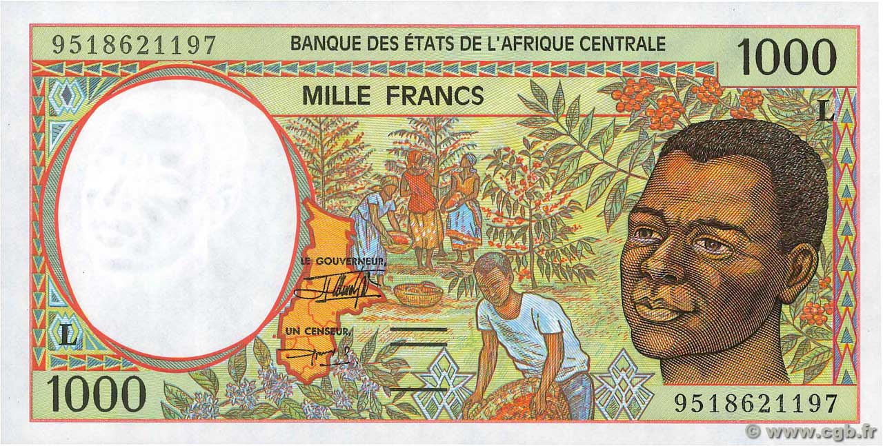 1000 Francs type 1993L GABON  1995 A.250Lc NEUF