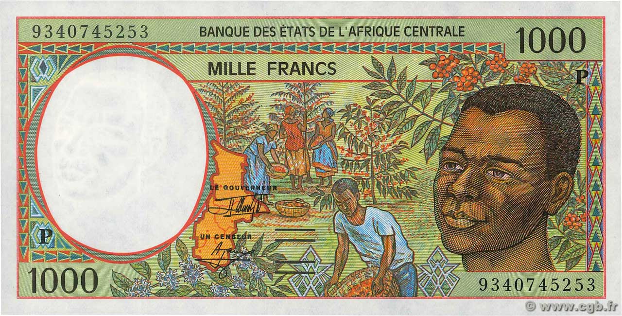 1000 Francs ÉTATS DE L AFRIQUE CENTRALE  1993 P.602Pa NEUF
