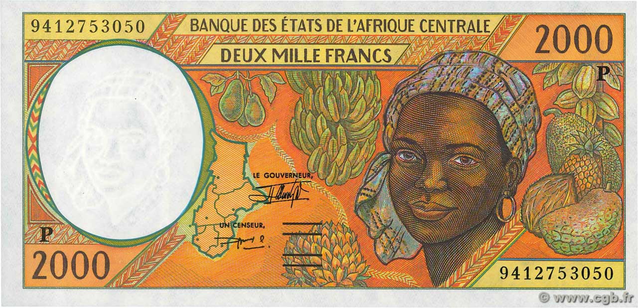 2000 Francs CENTRAL AFRICAN STATES  1994 P.603Pb UNC