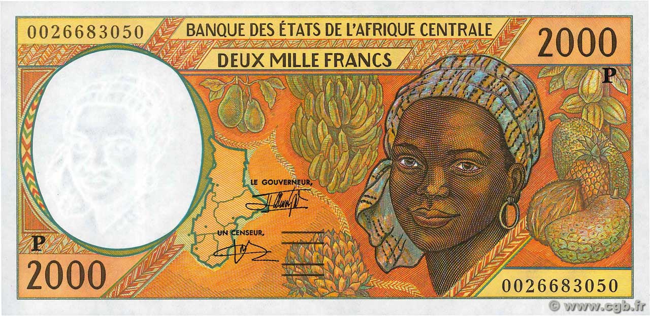 2000 Francs type 1993P TCHAD  2000 A.292Pg NEUF