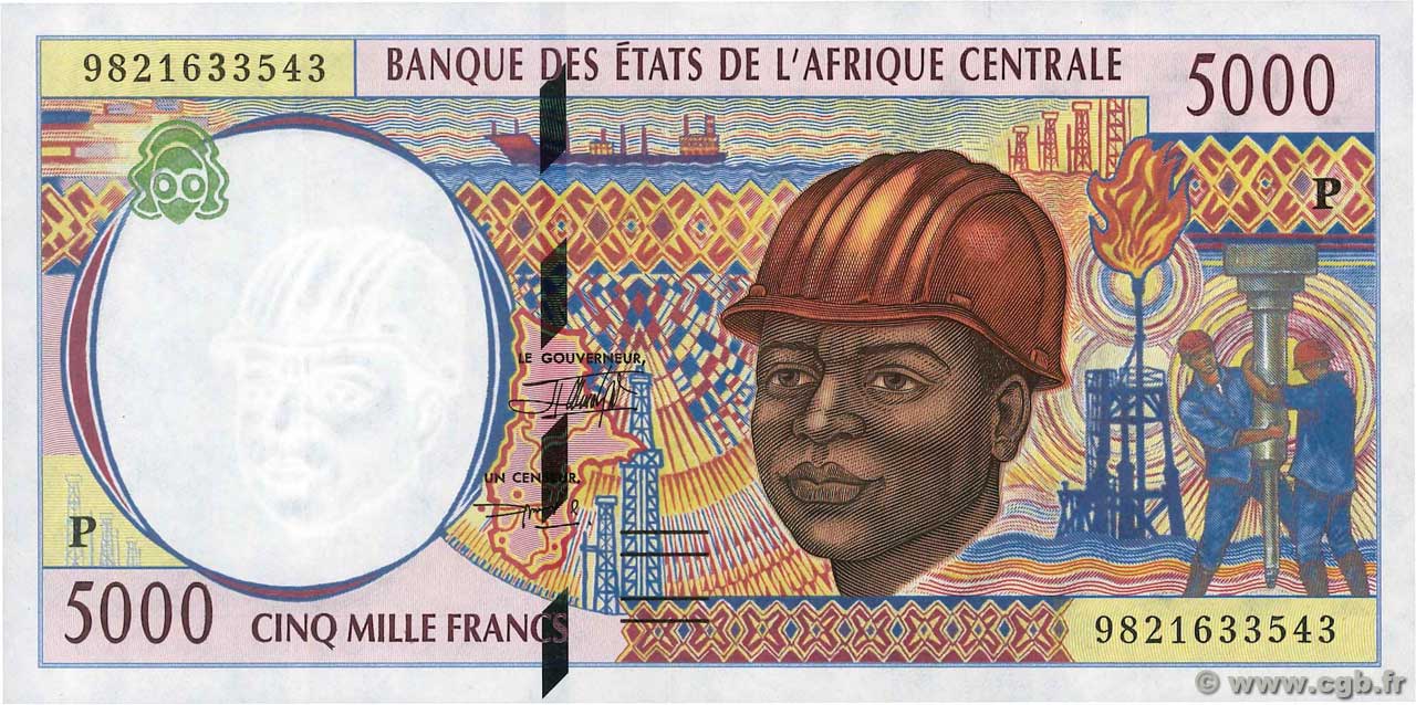 5000 Francs ÉTATS DE L AFRIQUE CENTRALE  1998 P.604Pd pr.NEUF