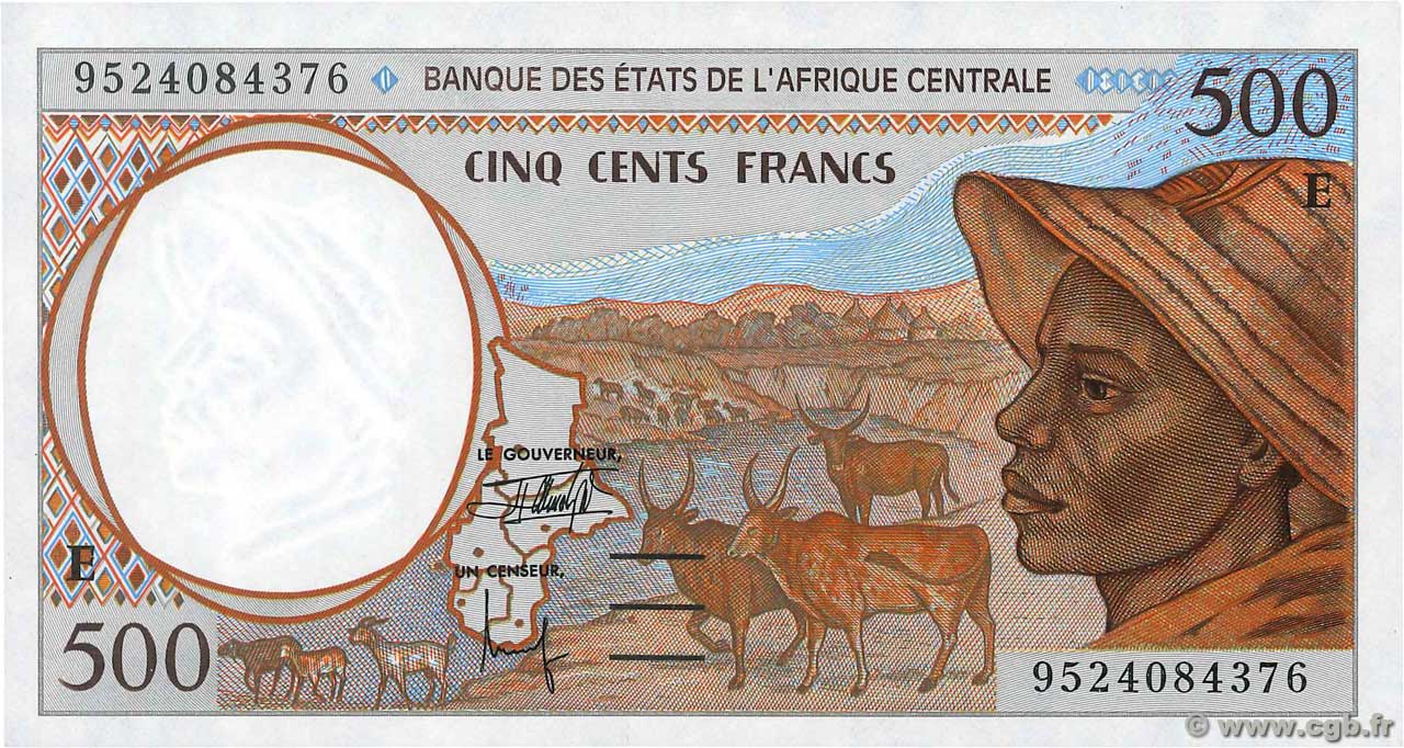 500 Francs STATI DI L  AFRICA CENTRALE  1995 P.201Ec q.FDC