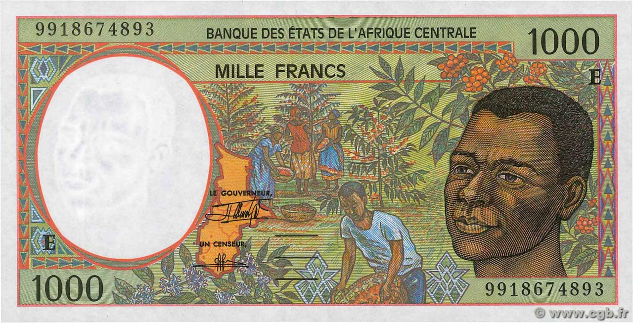 1000 Francs ÉTATS DE L AFRIQUE CENTRALE  1999 P.202Ef NEUF