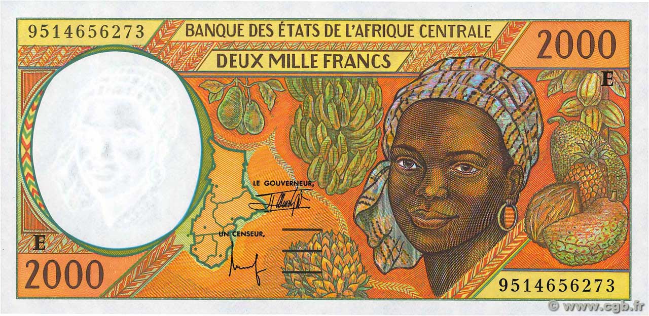 2000 Francs ÉTATS DE L AFRIQUE CENTRALE  1995 P.203Ec NEUF