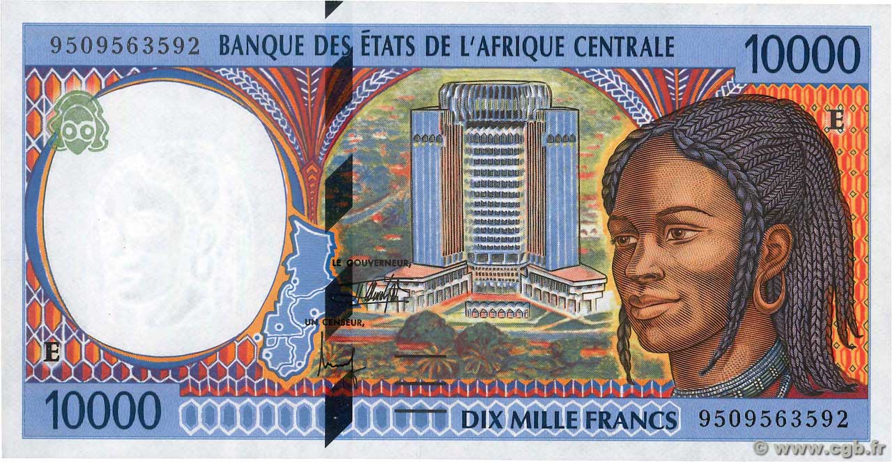 10000 Francs ÉTATS DE L AFRIQUE CENTRALE  1995 P.205Eb pr.NEUF