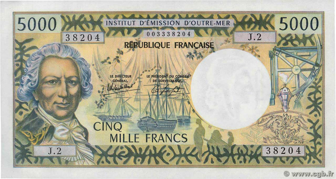 5000 Francs NEW CALEDONIA Nouméa 1982 P.65c UNC-