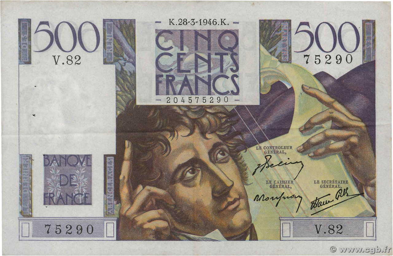 500 Francs CHATEAUBRIAND FRANCE  1946 F.34.05 TTB+