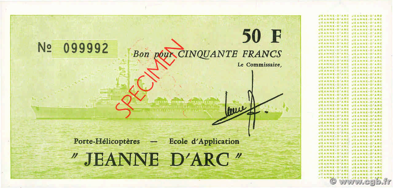 50 Francs Spécimen FRANCE Regionalismus und verschiedenen  1979 K.225f ST