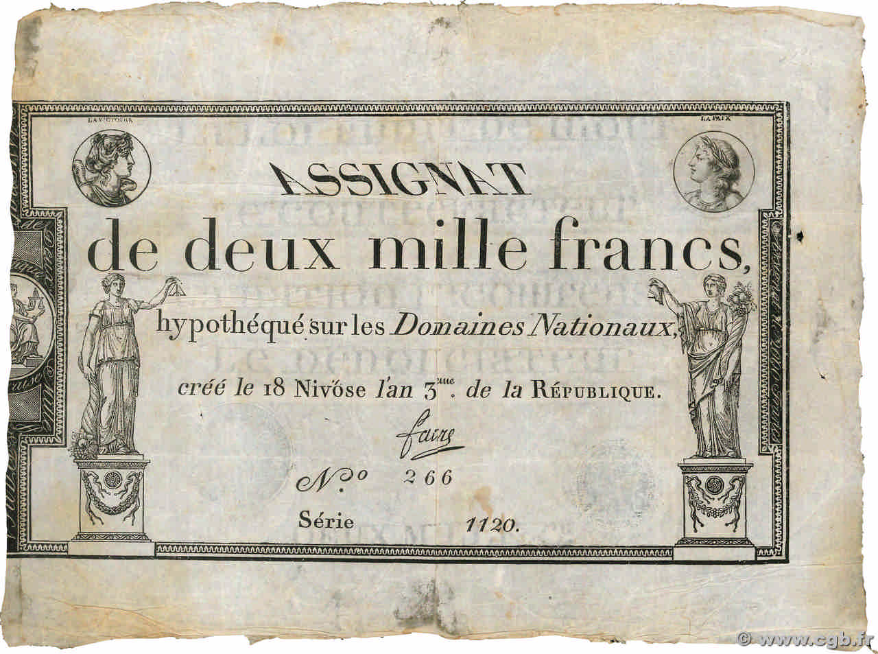 2000 Francs FRANCE  1795 Ass.51a VF