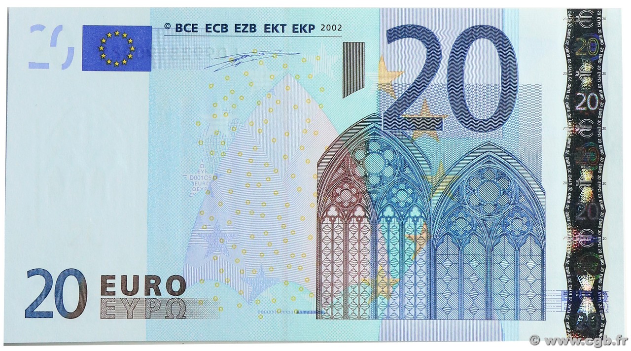 20 Euro EUROPA  2002 P.03l ST