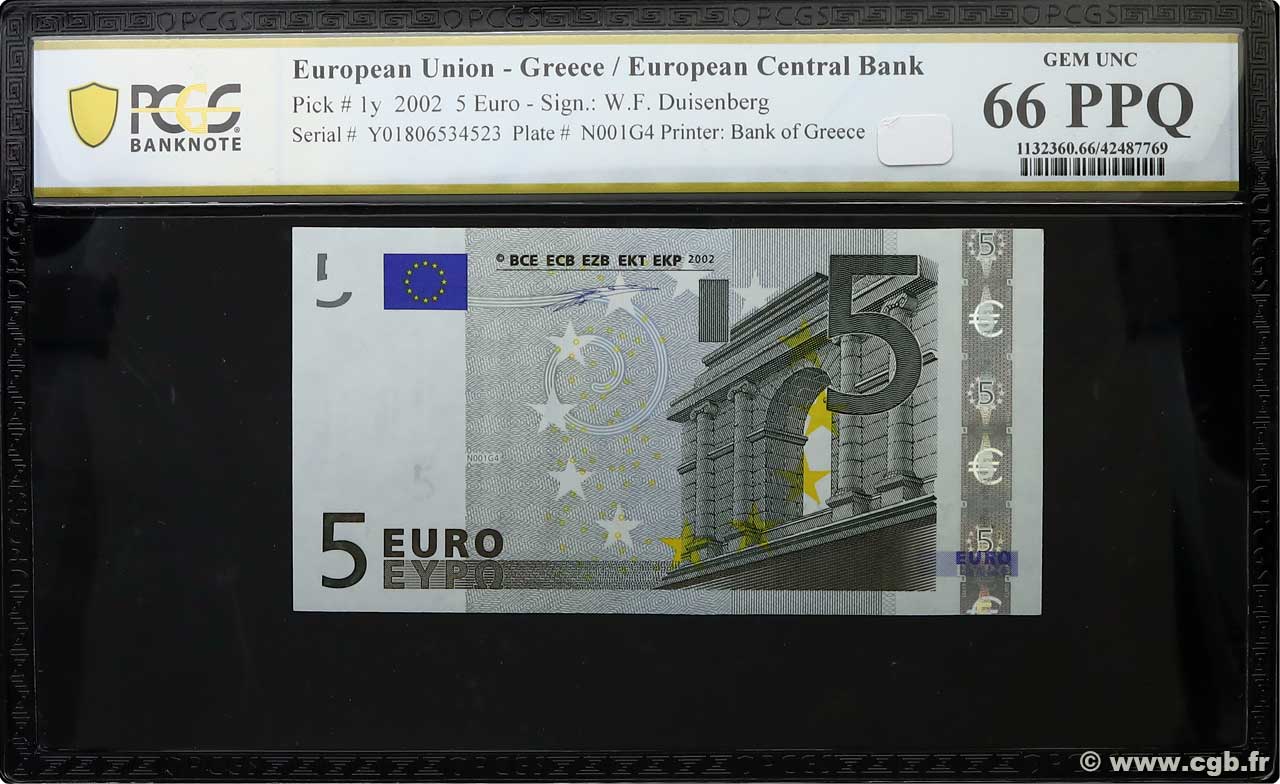5 Euro EUROPA  2002 P.01y UNC