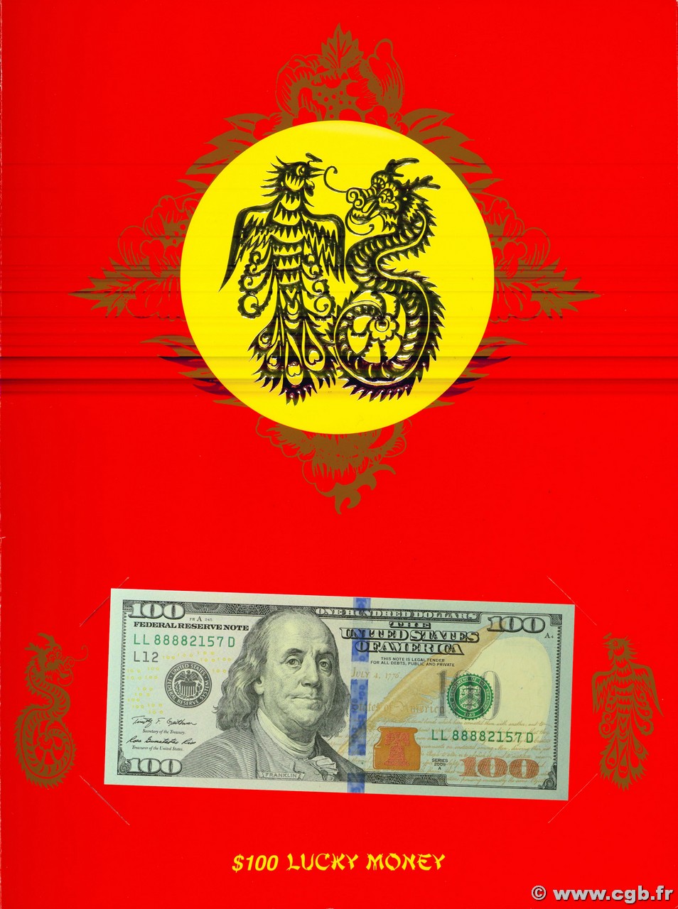 100 Dollars Set de présentation ESTADOS UNIDOS DE AMÉRICA  2009 P.536 FDC