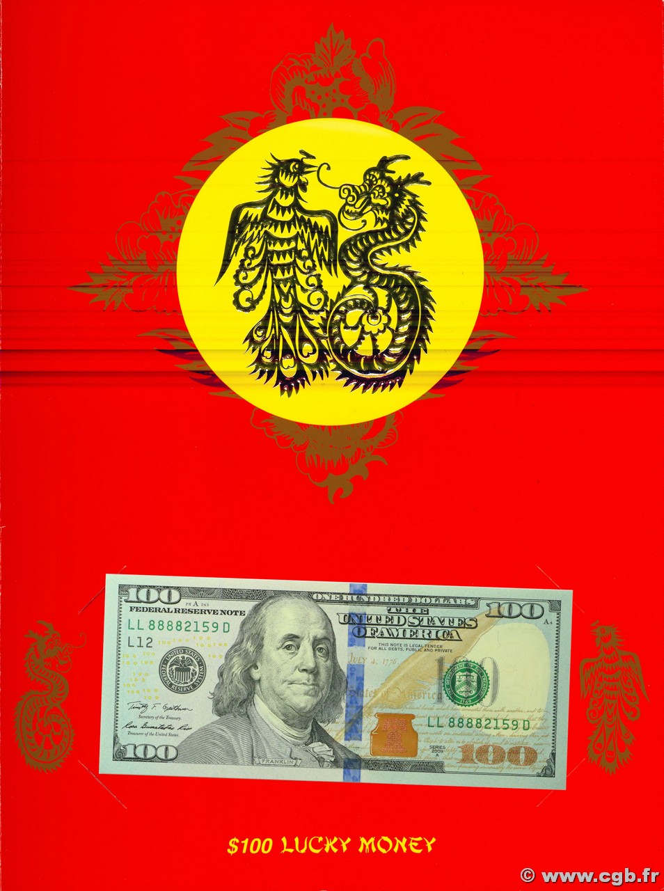 100 Dollars Set de présentation STATI UNITI D AMERICA  2009 P.536 FDC