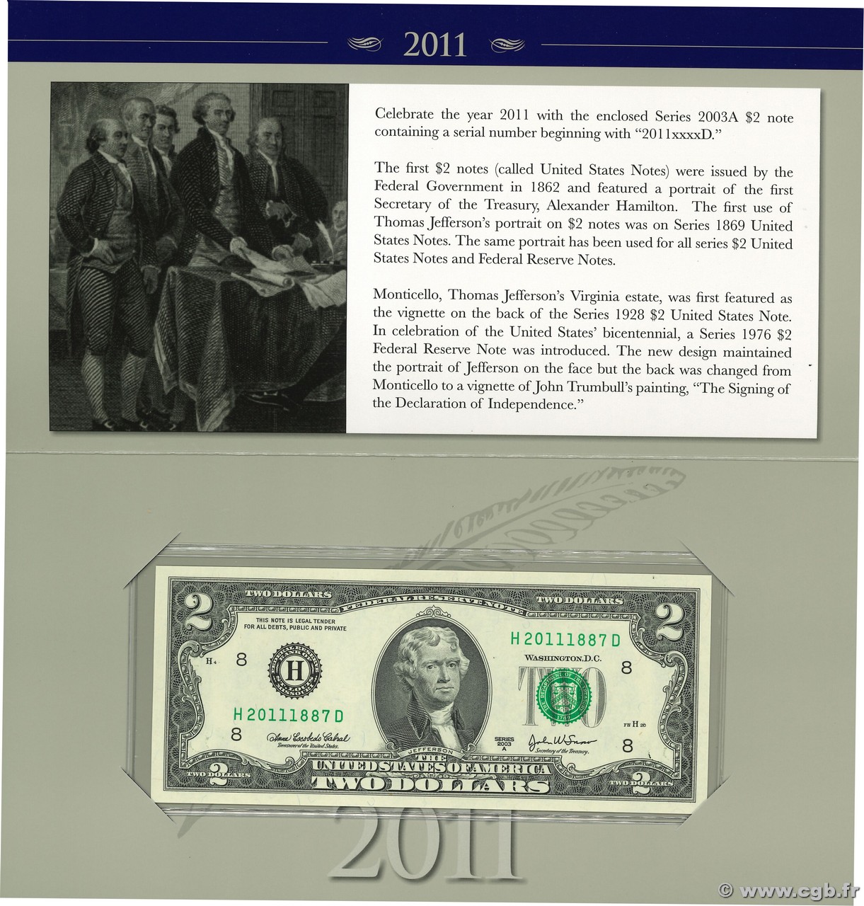 2 Dollars Set de présentation STATI UNITI D AMERICA St. Louis 2003 P.516b FDC