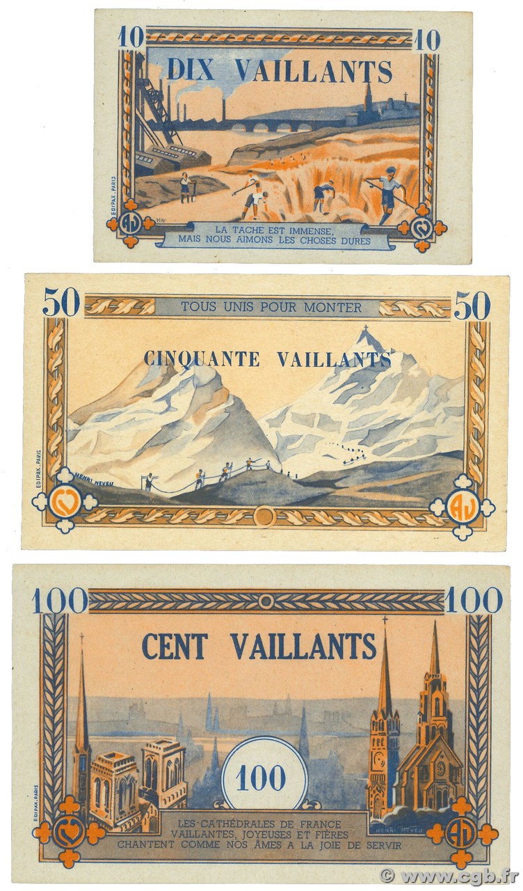 Lot bons Vaillants FRANCE regionalism and miscellaneous  1930 P.LOT XF - AU