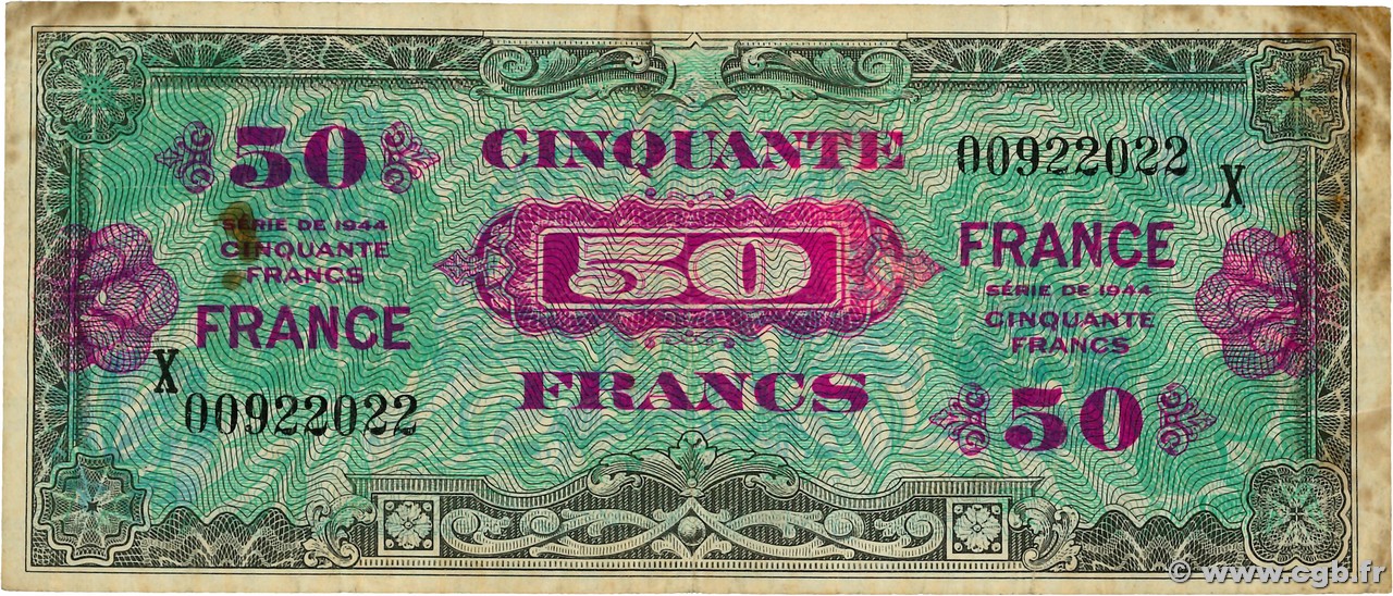 50 Francs FRANCE FRANCE  1945 VF.24.04 TB