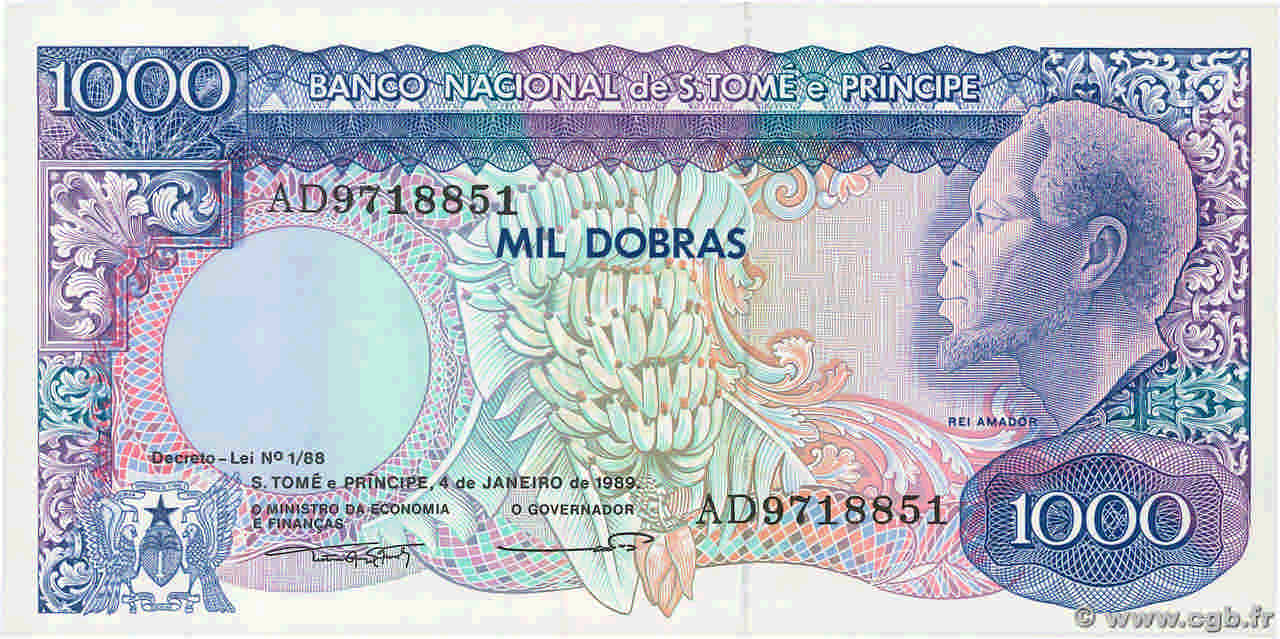 1000 Dobras SAINT THOMAS et PRINCE  1989 P.062 NEUF