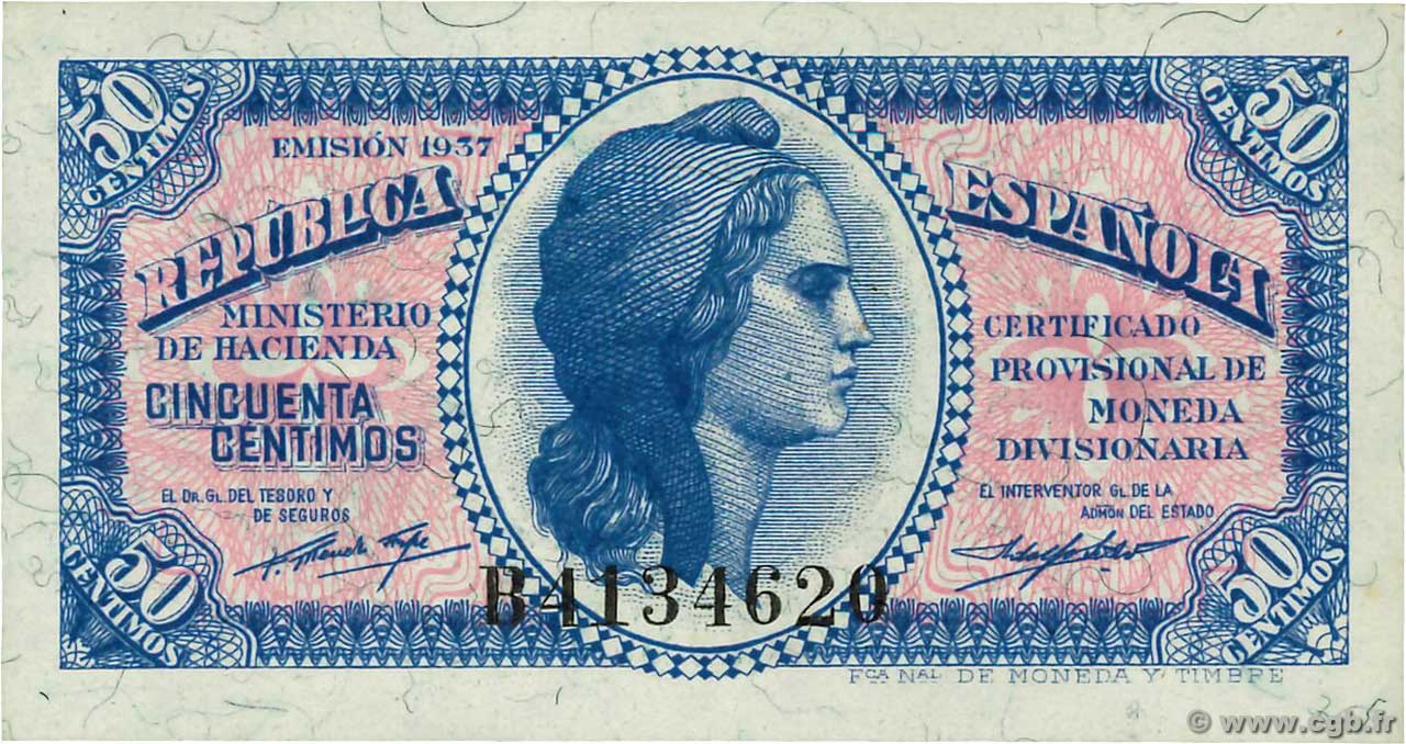 50 Centimos ESPAGNE  1937 P.093 pr.NEUF
