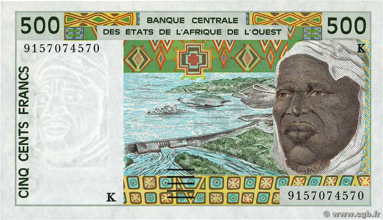 500 Francs WEST AFRICAN STATES  1991 P.710Ka UNC