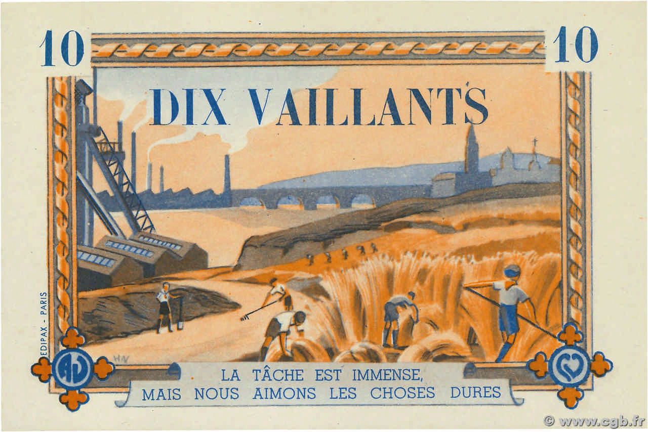 10 Vaillants FRANCE Regionalismus und verschiedenen  1930  ST