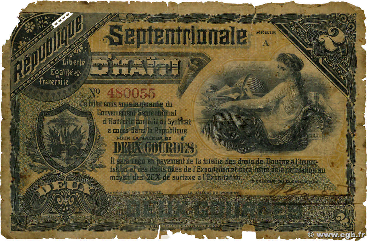 2 Gourdes HAÏTI  1888 P.092a GE