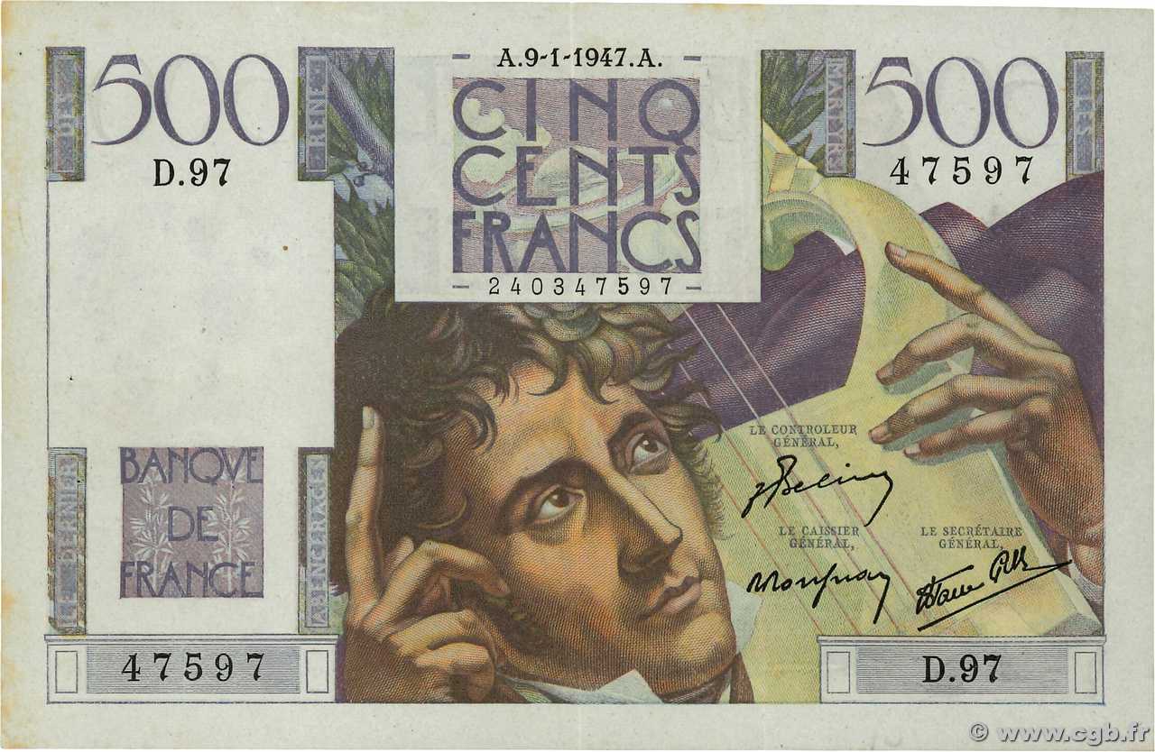 500 Francs CHATEAUBRIAND FRANKREICH  1947 F.34.07 fVZ