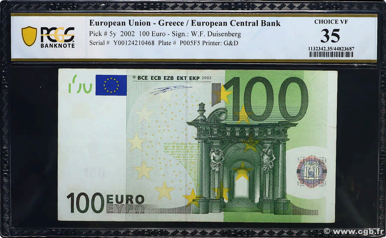 100 Euro EUROPA  2002 P.05y VF+