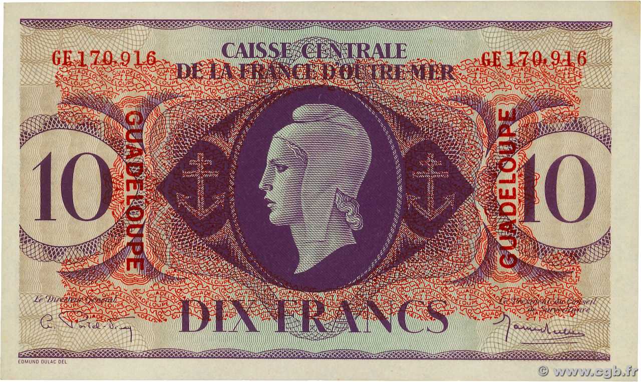 10 Francs GUADELOUPE  1944 P.27a pr.NEUF