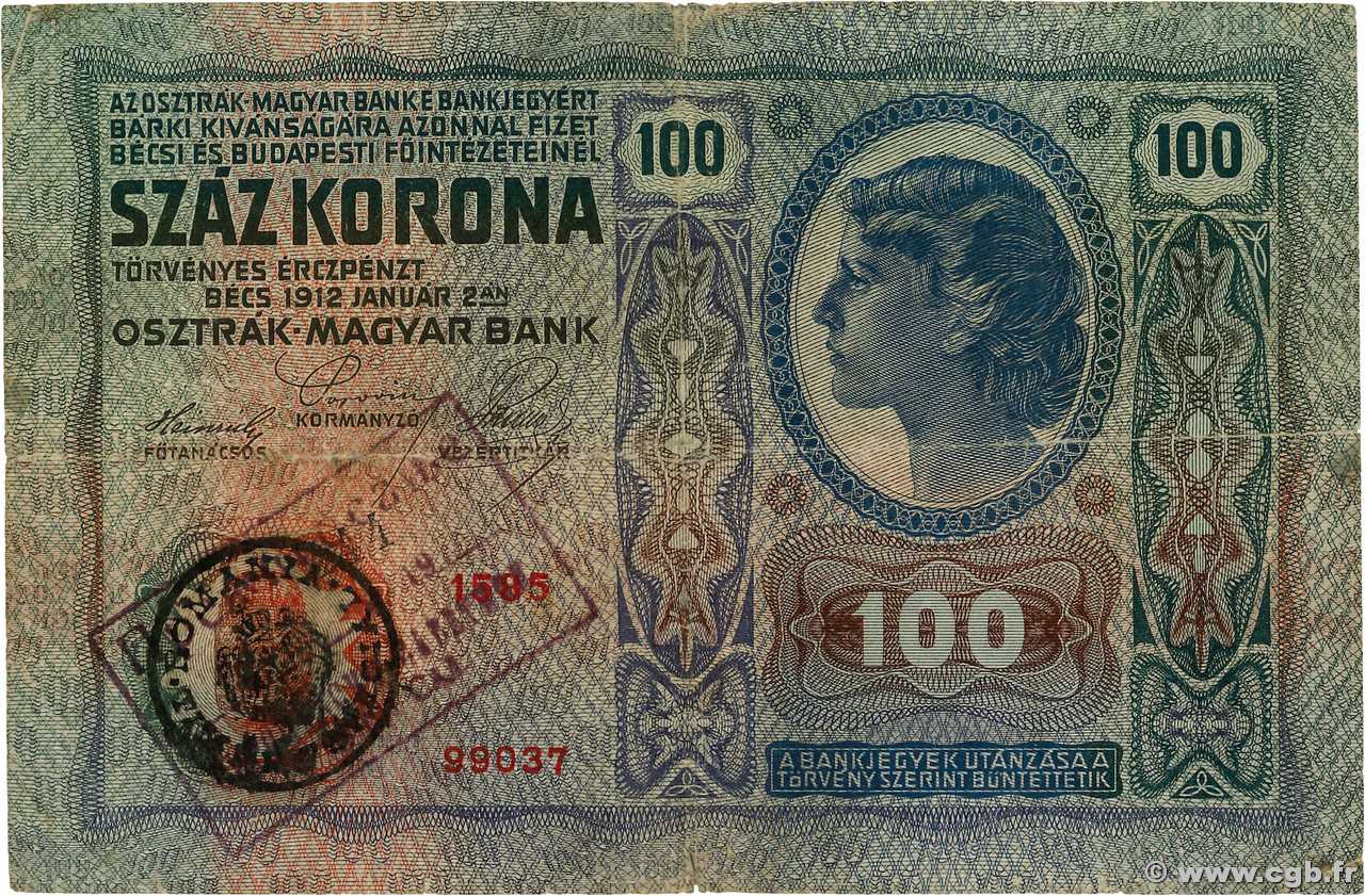 100 Kronen ROUMANIE  1919 P.R09 TB