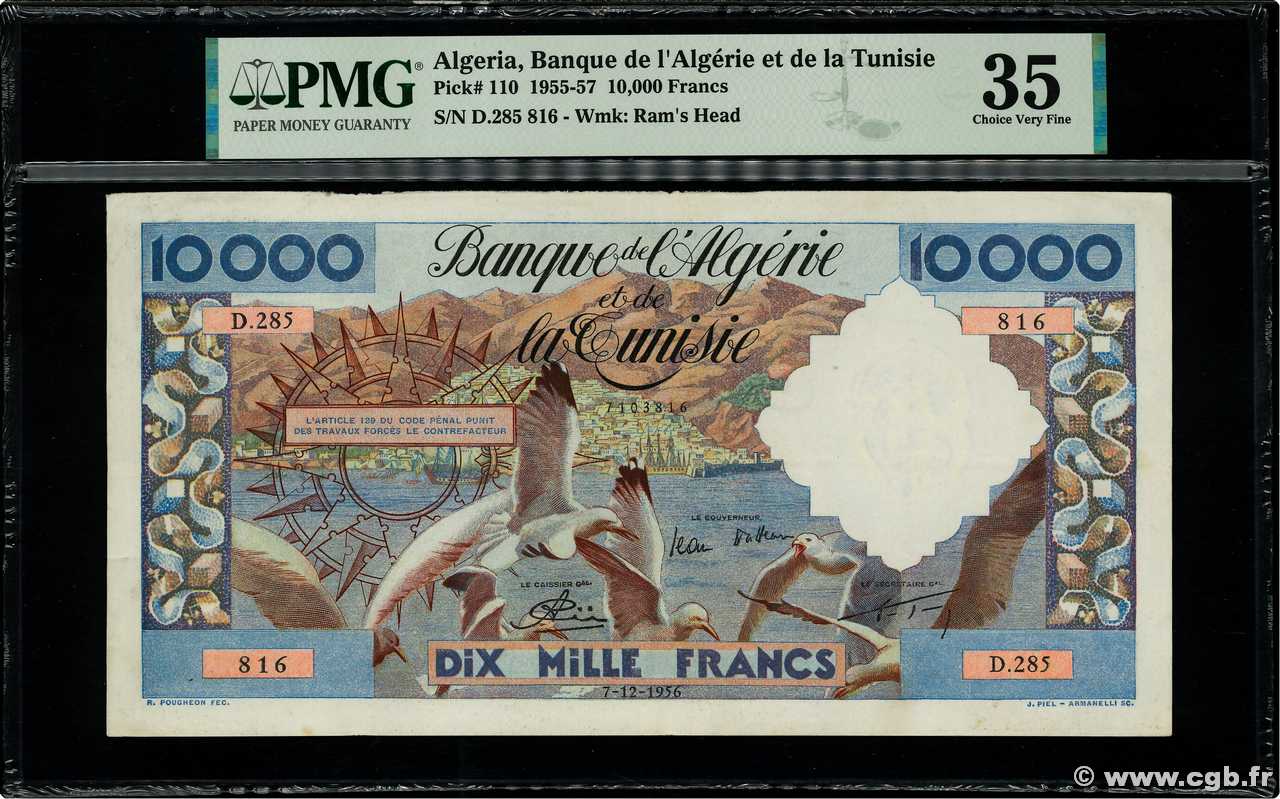 10000 Francs ARGELIA  1956 P.110 MBC