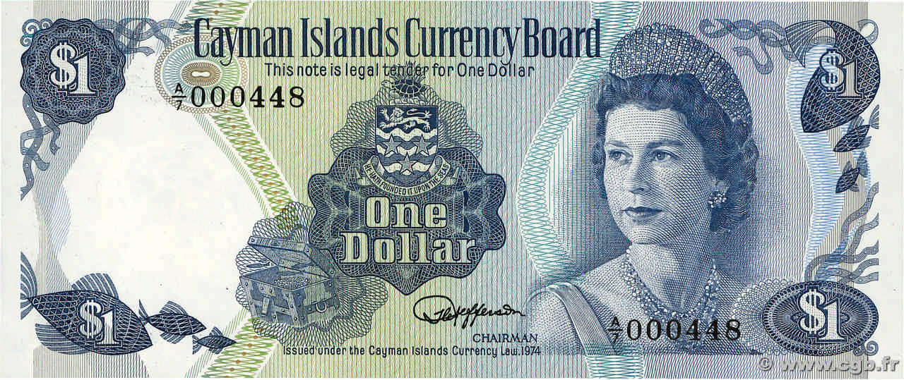 1 Dollar ISOLE CAYMAN  1985 P.05f q.FDC